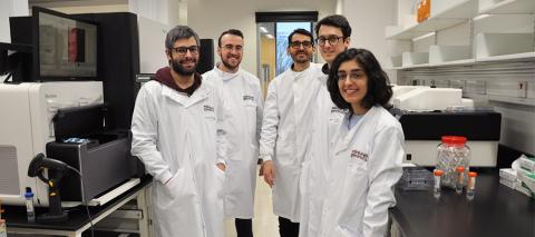 Dr Javier Santoyo-Lopez and the XDF Programme Fellows during the laboratory tour in Edinburgh Genomics.